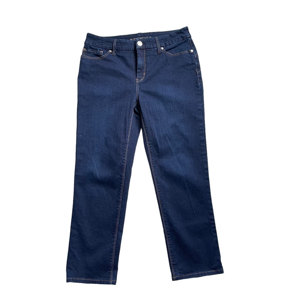 Chico’s Women’s The So Slimming Crop Jeans Size 00 (XS-2) Blue Denim Comfortable